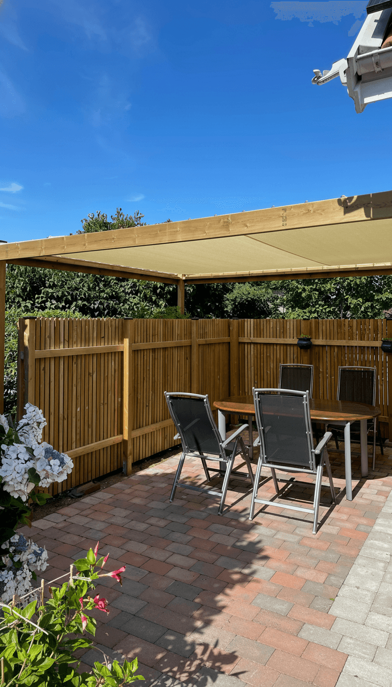 Solsegel för pergola - mobil