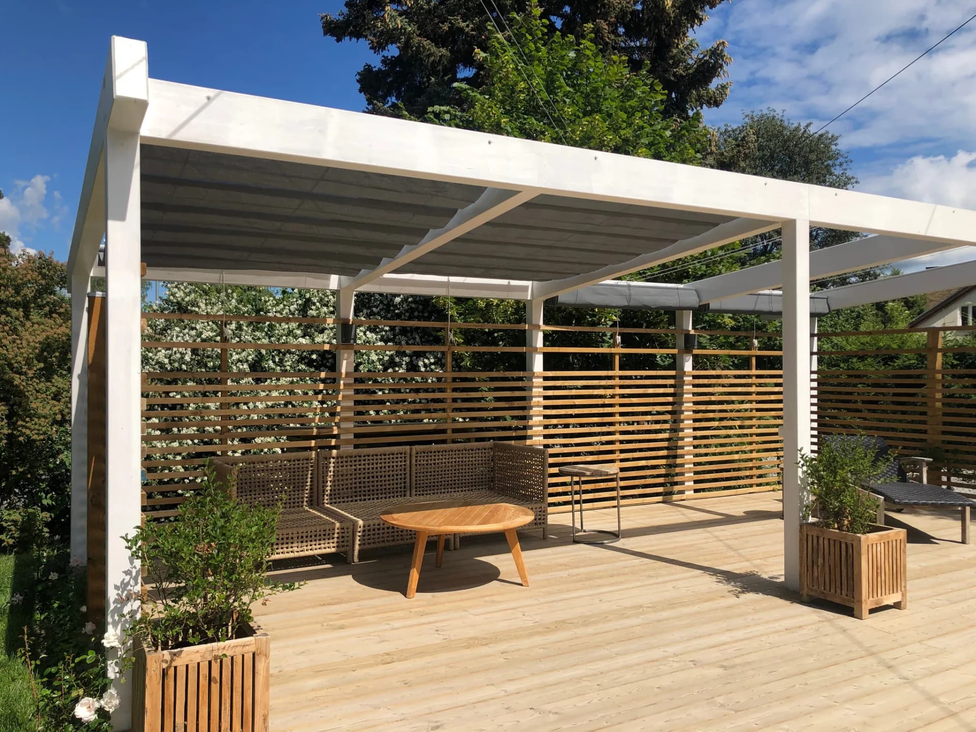 Solskydd pergola helhet