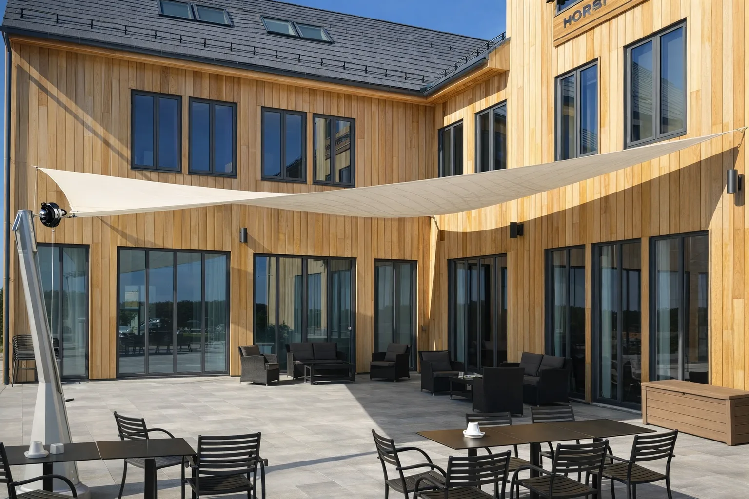 Professionellt solskydd för uteservering som ökar gästkapaciteten