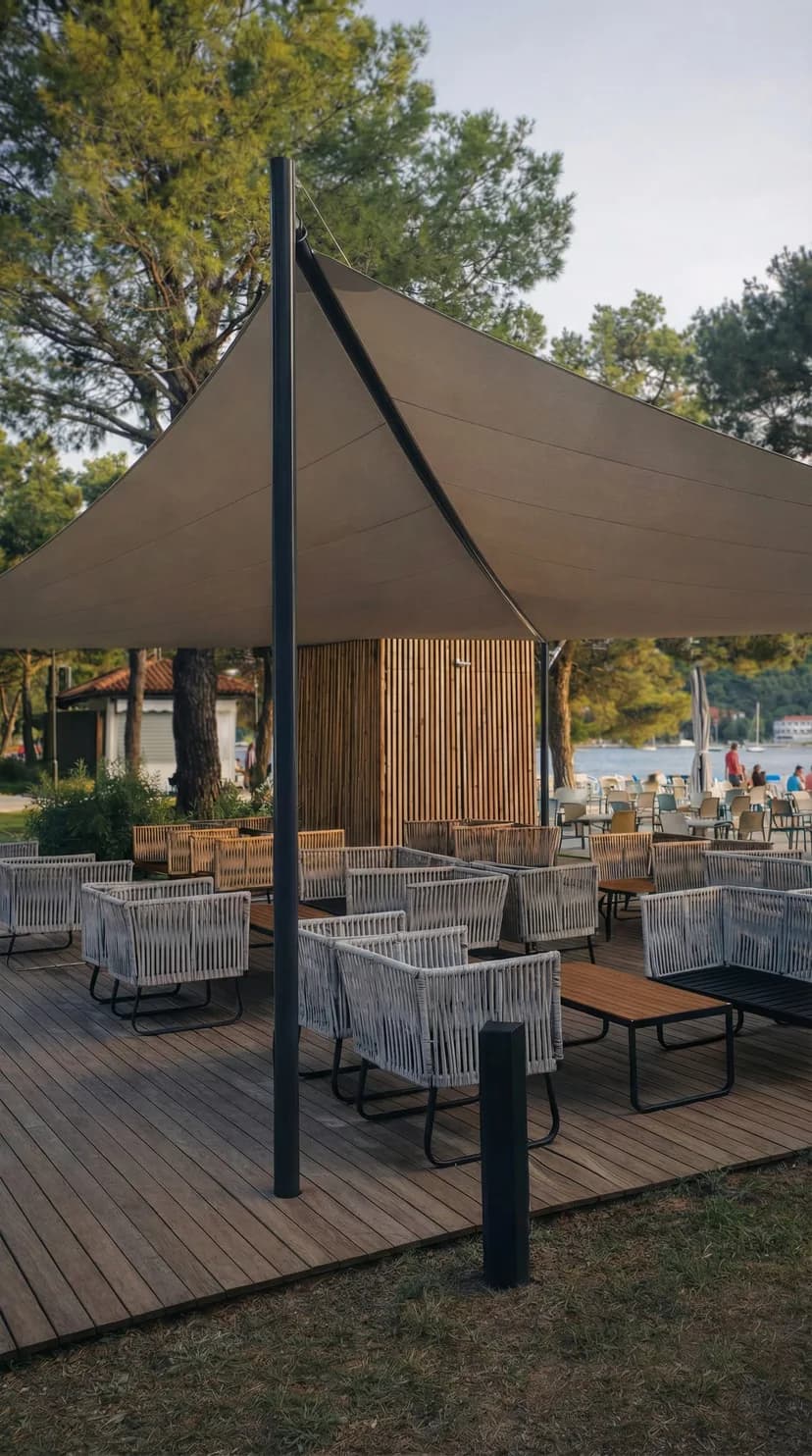 Professionellt solskydd för uteservering som ökar gästkapaciteten